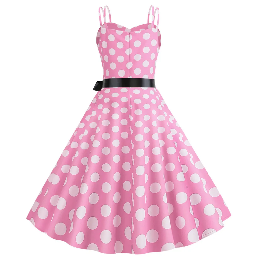 US$ 34.64 - Women Polka Dot Vintage Dress Summer 2020 Big Swing Retro ...