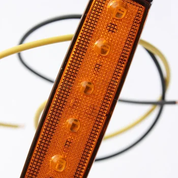 

10PCS Amber Yellow LED Rectangle Turn signal Side Marker Light Trailer Truck Bus
