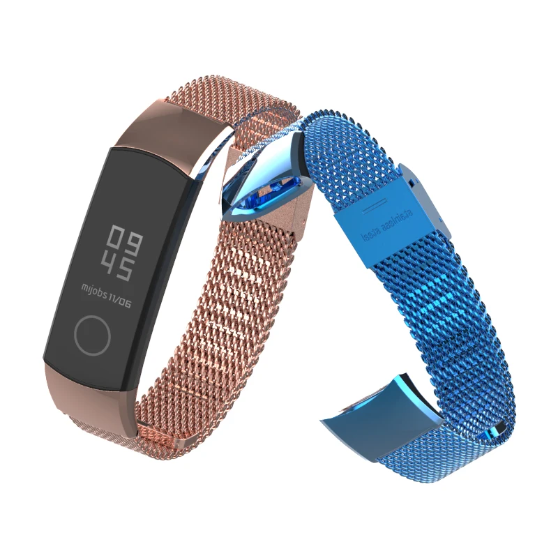 Mijobs для huawei Honor Band 4 металлический ремешок из нержавеющей стали для huawei Band 5 4 ремешок Сменные умные аксессуары для Honor 3 Band