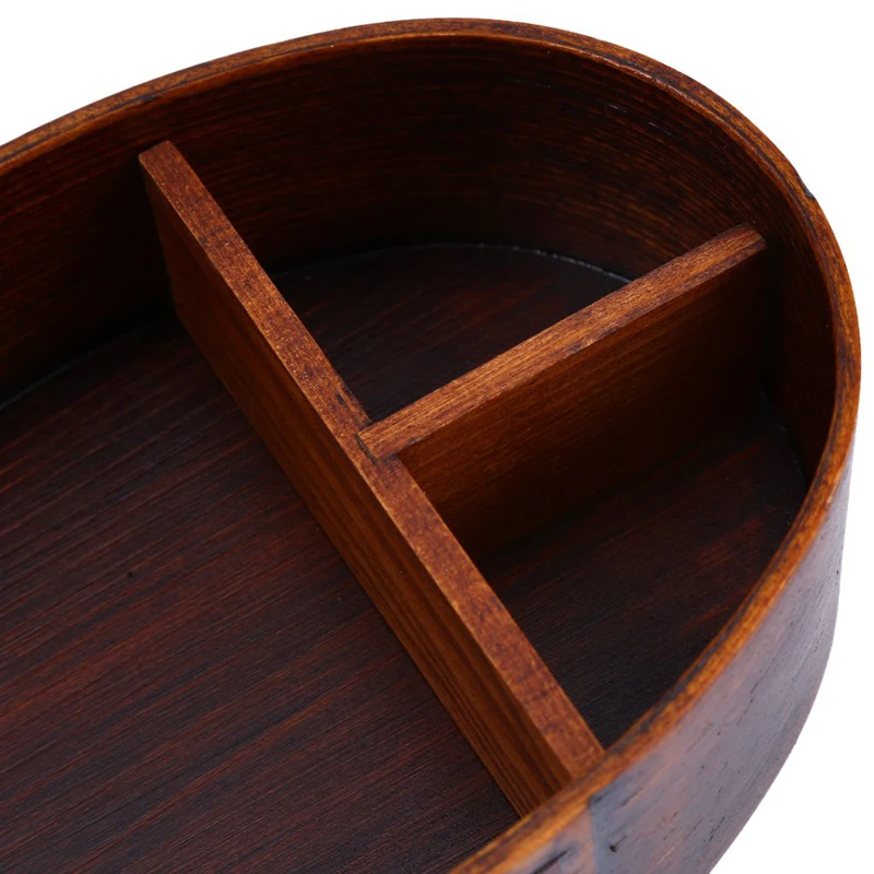Wood Lunch Box Japanese Bento Boxes Handmade Natural Wooden Sushi Box Portable Food Container Dinnerware Set (5)