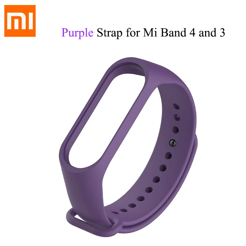 Силиконовый браслет mi band 3 и 4 для оригинальной Xiaomi mi Band 3/4 Band 3 ремешок для mi band 3 Сменный ремень - Цвет: Purple