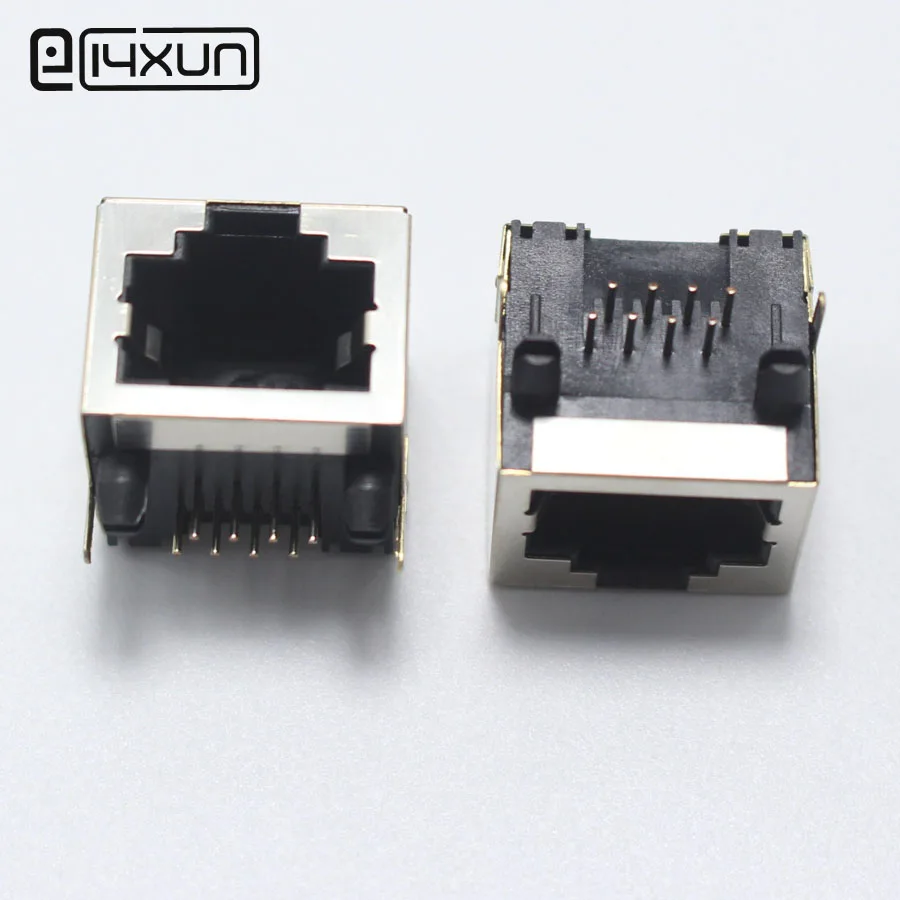 2 шт. RJ45 сетевой разъем 8P Модульный PCB 56 LAN адаптер 90 градусов с экраном |