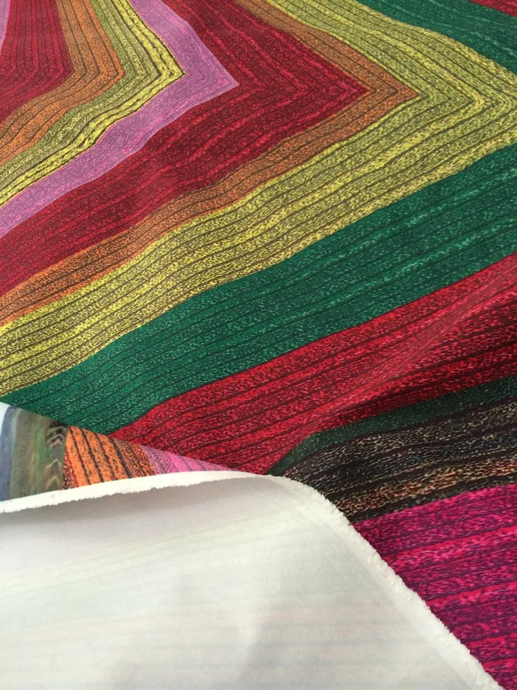 2 метра радуга цвет ветровка пальто ткань красочные полосы печатных открытый