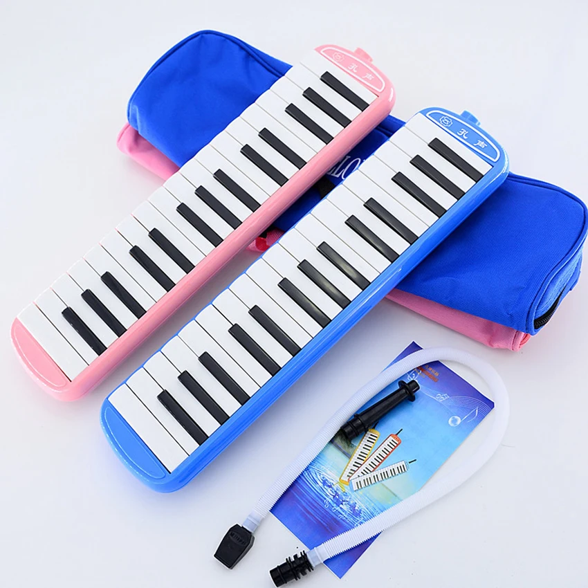 KONGSHENG Keyboard Melodica 32 Key wind Instrument Pianica Pink Blue