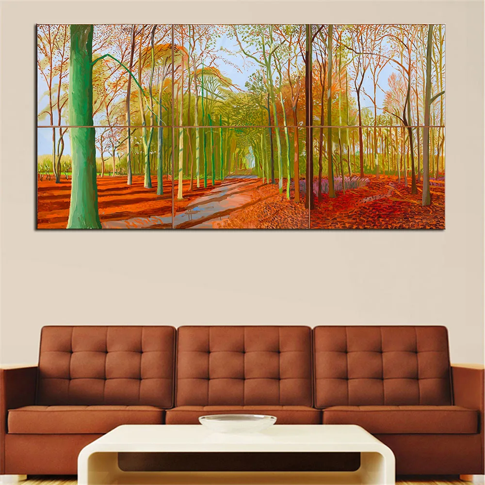 

david hockney a bigger abstract oil painting huge sizes Giclee poster print on canvas for wall painting