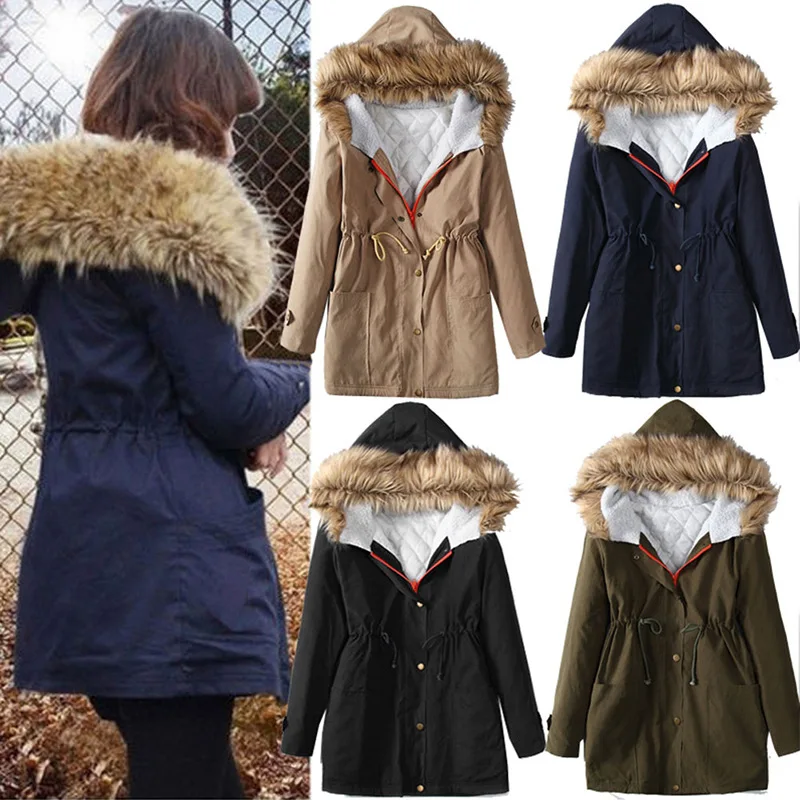 Womens Winter Jackets And Coats New Arrival Sale Solid Slim Thick 2016 Female Hitz Coat Collar