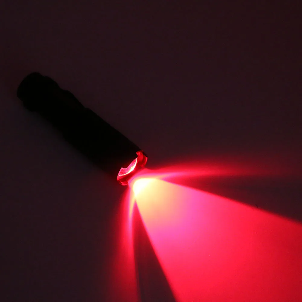 Миниатюрный водонепроницаемый светодиодный тактический фонарь 450 люмен масштабируемый красный свет светодиодный 3 режима фонарик лампа для AA/14500