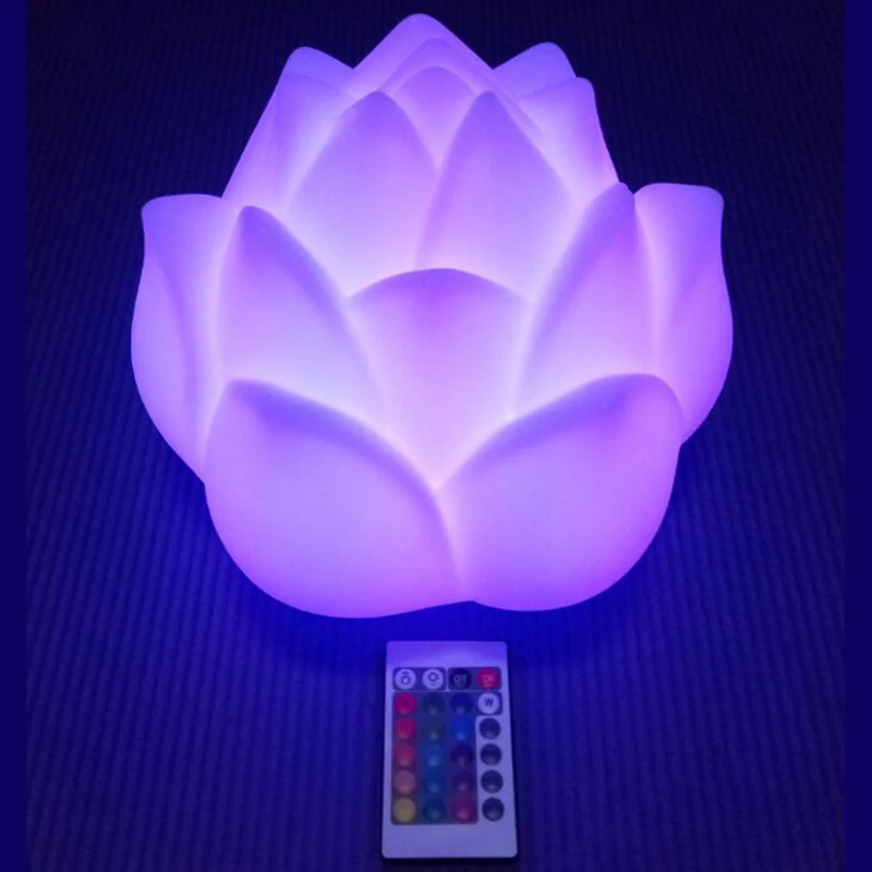 D24 * H22cm LED 16 цветов меняющий цветок розы светящийся ночник для бара вечеринки