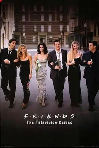 FRIENDS - ON THE TOWN TV SHOW SILK POSTER Decorative Wall paint 24x36inch | Дом и сад