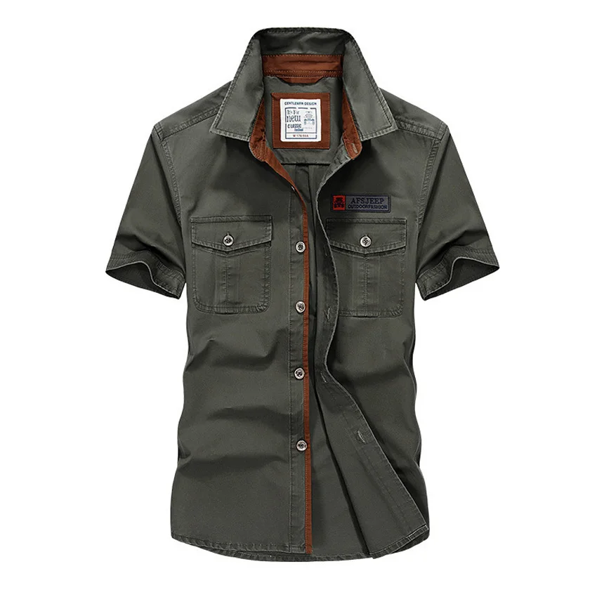 Compra Camisa militar de los hombres online al por mayor