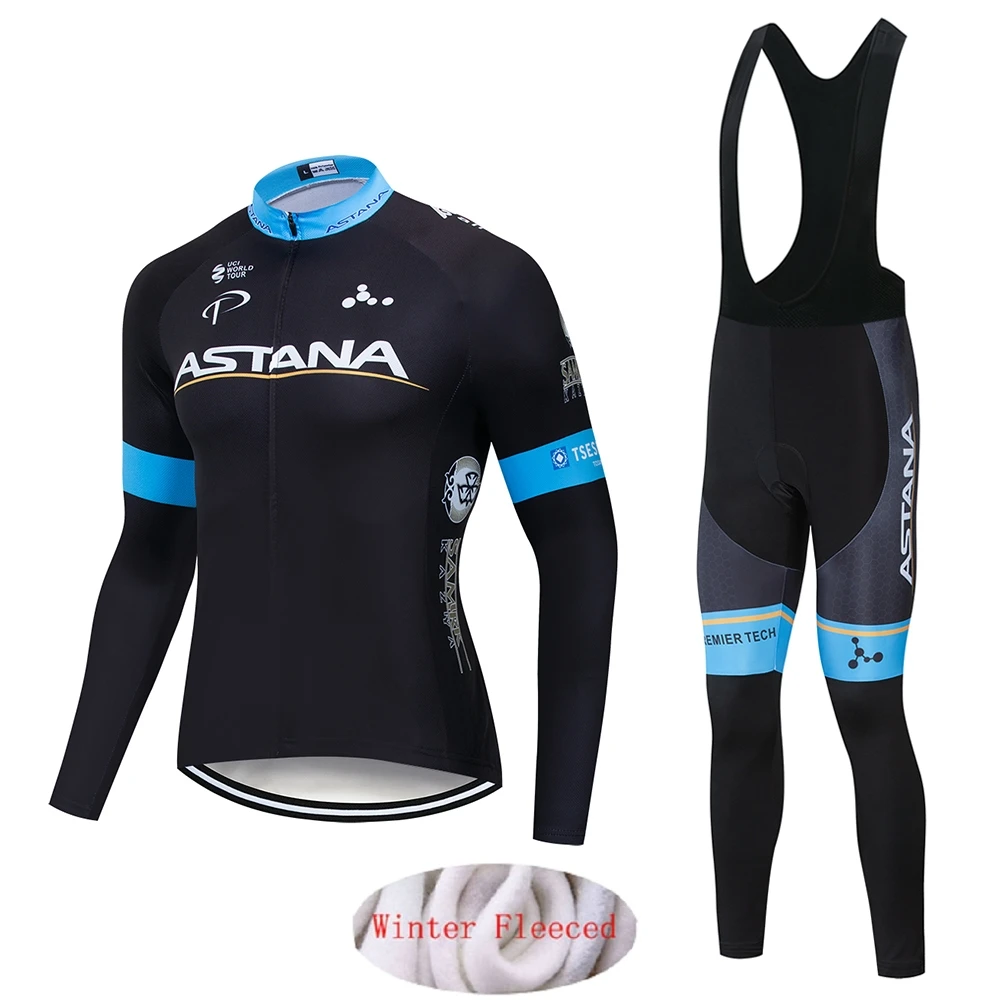 ASTANA 2019 одежда для велоспорта зимняя термальная флисовая футболка с длинным