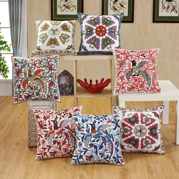 

KISS QUEEN Butterfly embroidered cushion cover Phoenix throw pillow cover 45X45 decorative pillow case for sofa home