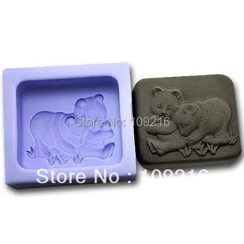 

wholesale!!!1pcs Play Teddy Bear (R0987) Silicone Handmade Soap Mold Crafts DIY Mold