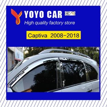 

Hot sale 4 Piece ABS plating decorative Awnings shade rain sun wind deflector window visor for Captiva 2008-2018