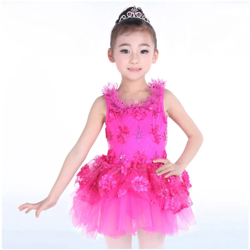 Clearance Sale Sequin Snowflake Ballet Tutu Dress For Girls Ruffle
