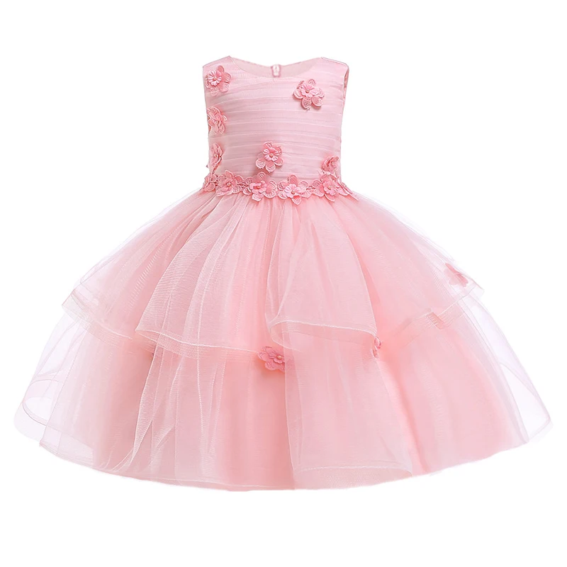 Children's dress flower mesh princess tutu girls dresses age 2 3 4 5 6 ...