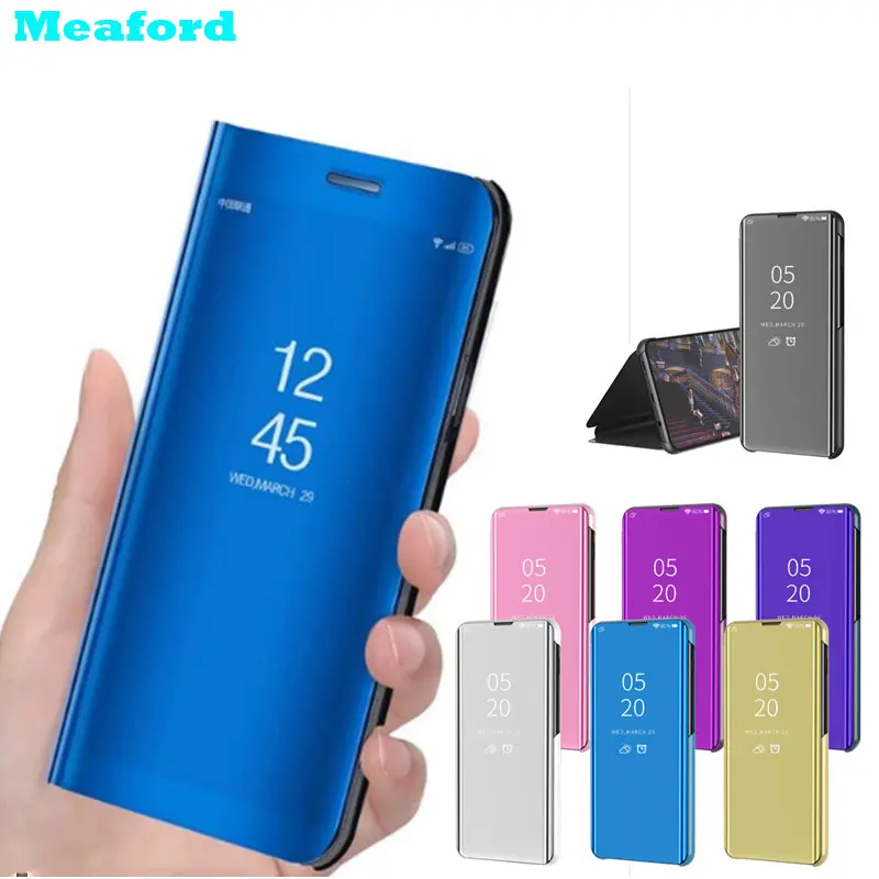 

For Samsung A50 Case Luxury Mirror Flip Stand Phone Case For Coque Samsung Galaxy A50 A 50 Cover A505 A505F Capas Fundas 2019