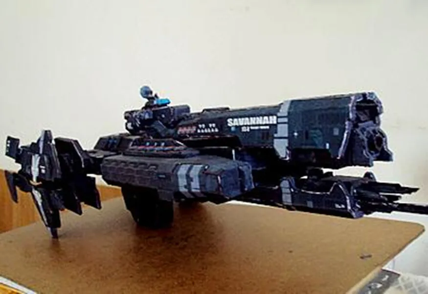 Высококачественный UNSC Halo Super warship Space Battleship 3D набор бумажных моделей|Картонные