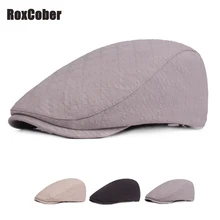RoxCober Простые Модные береты хлопок плоская кепка для мужчин женщин Классическая литературная кепка газетчика козырек плюща шляпа в стиле Гэтсби