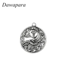 Collares de animales dawapaa, colgantes con diseño de caballo, joyería de encanto Vintage, apto para productos de cadena Wicca, símbolo de éxito para hombres