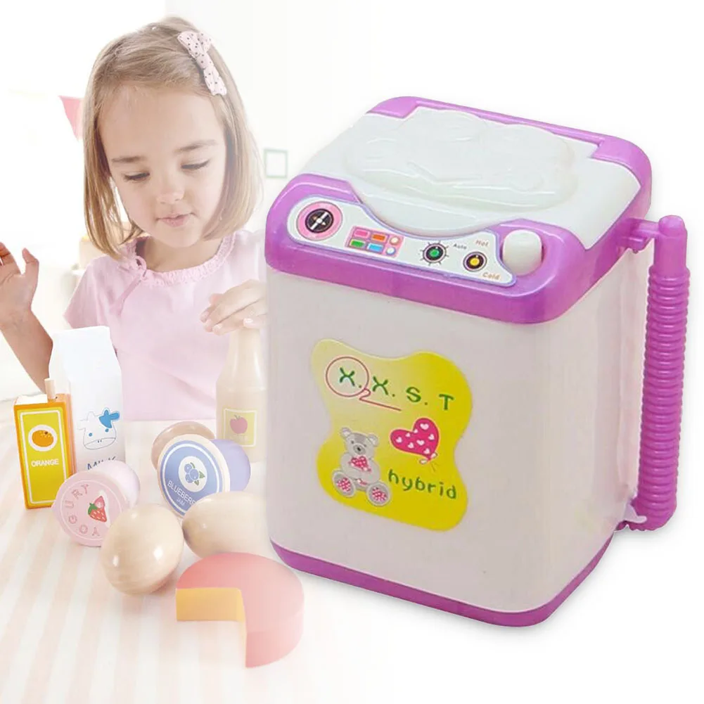 Kids Washing Machine Pre School Play Toy Washer Washing Beauty Sponges AN88