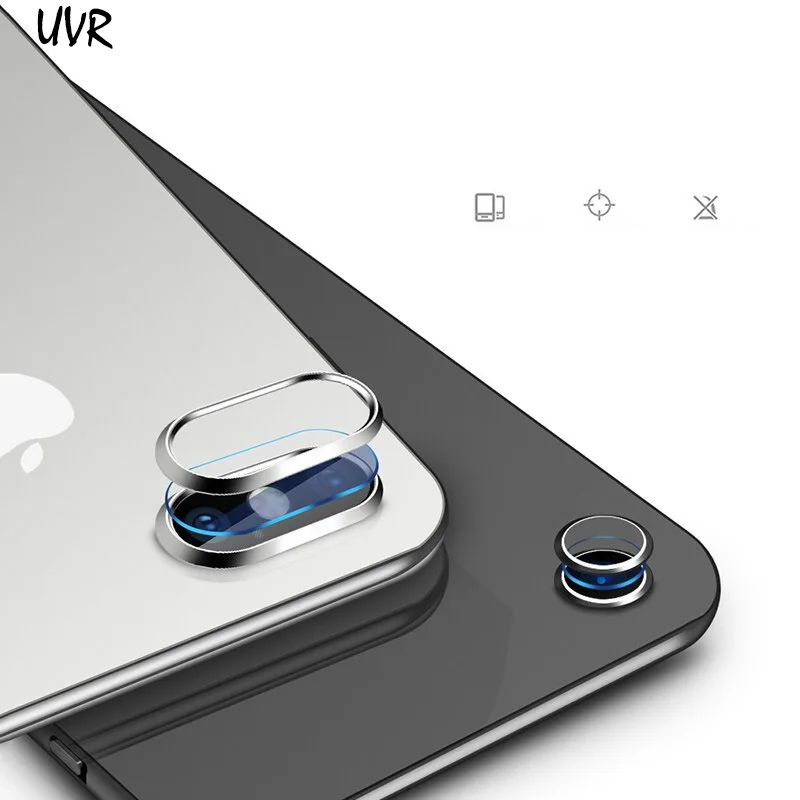 

UVR For iPhone 8 7 6 6S Plus Camera Lens Film Protector Tempered Glass For iPhone 7Plus 8Plus Camera Lens Metal Ring Case Cover