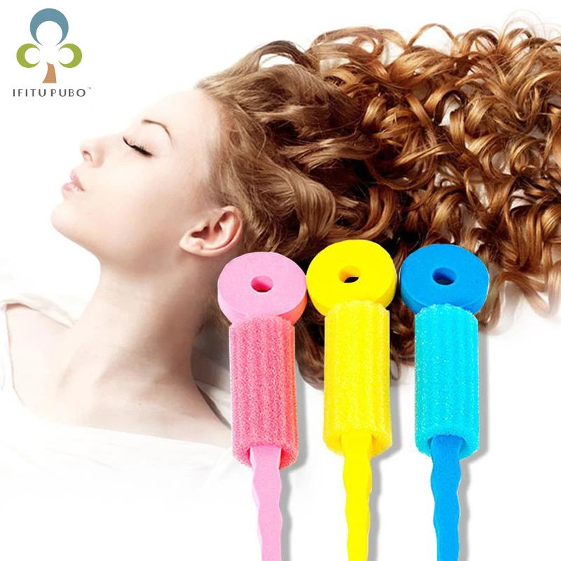 New 3 PCS Hair Foam Rollers Creative Magic Sponge Curly Hair Stick Foam