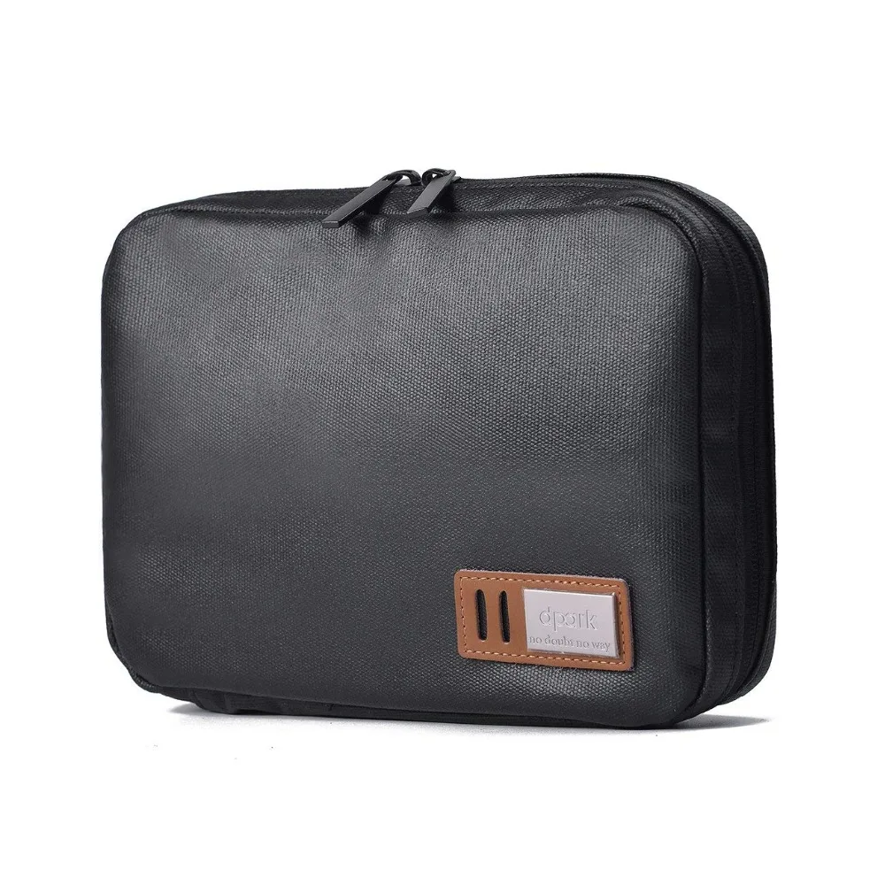 

D-park Waterproof Canvas Organizer Laptop Sleeve Case Bag With Handle & Pockets Multi-functional Digital Storage Bag