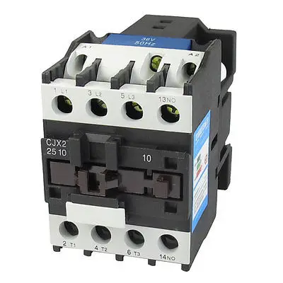 660 V 40A 3 фазы 3 P нет контактор переменного тока DIN рейка крепление 36 V Катушка CJX2-2510