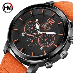 Новый Элитный бренд Для мужчин s часы кожа Analog кварцевые часы Для мужчин Водонепроницаемый Спорт часы модные мужские наручные часы