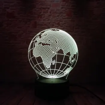 

Luminous Globes Earth World Model 3D Illusion Nightlight LED Colourful Flash Light Desk Decor Toys