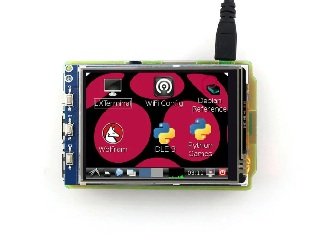 3.2 ġ ׼ ġ ũ, 320x240 ػ, TFT LCD,3.2 ġ RPi LCD (B),    