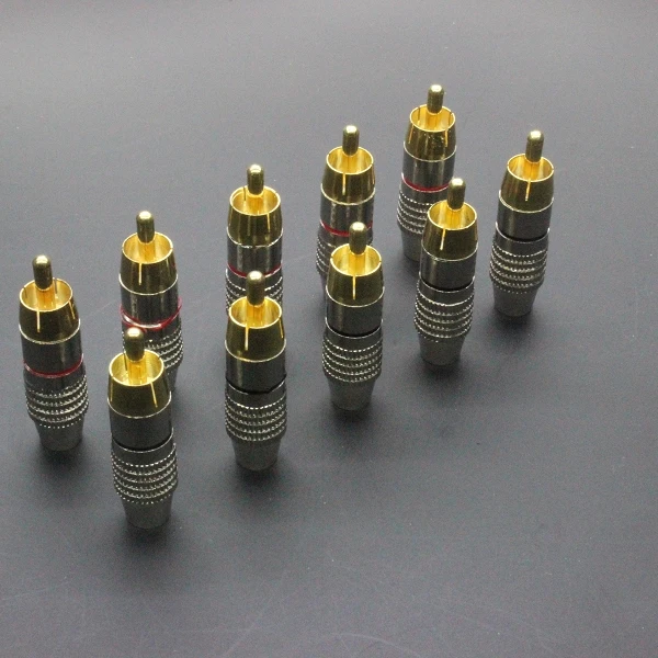 

Free Shipping  RCA Male Plug Solder Free Audio Video Adapter Connector