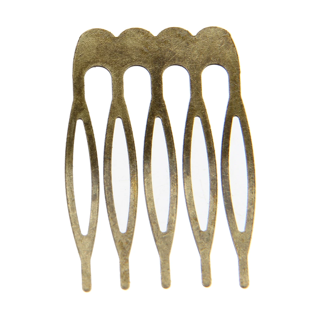 

30 Bronze Tone Metal Comb Shape Hair Clips 39x26mm