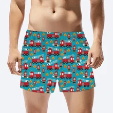 FORUDESIGNS Fire Fighter/мужские летние шорты, брендовые Дизайнерские повседневные шорты для бодибилдинга, пижамные штаны