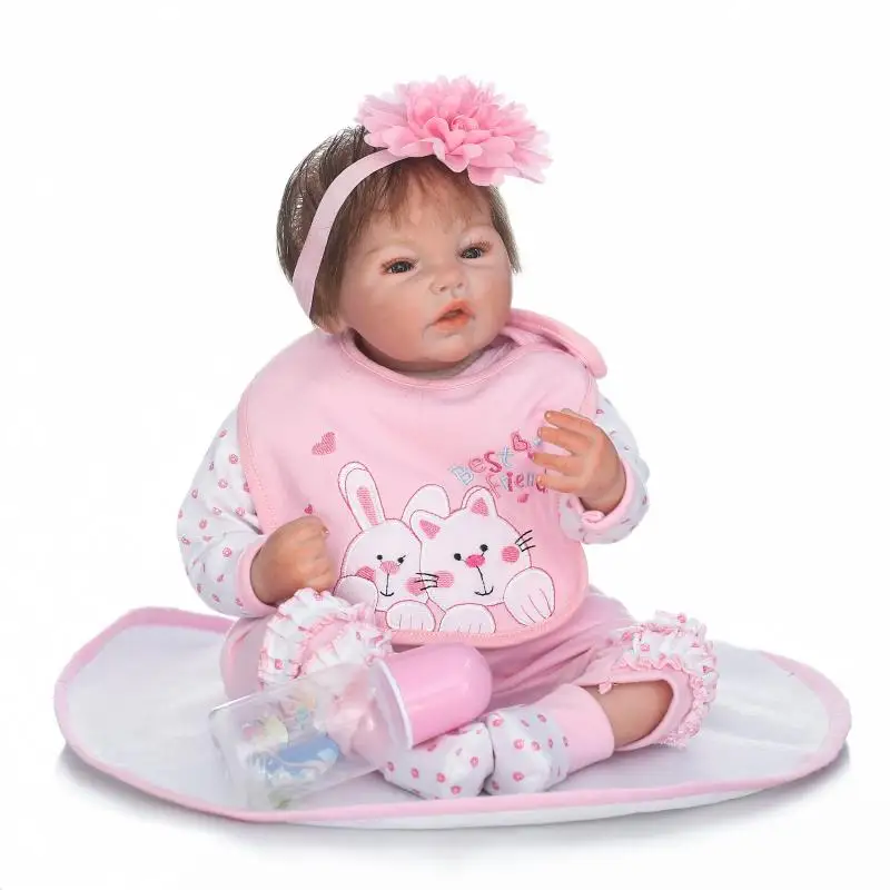 

High-end NPK Bebes reborn 55cm silicone dolls reborn toys for girls child birthday gift educational toys alive bonecas reborn