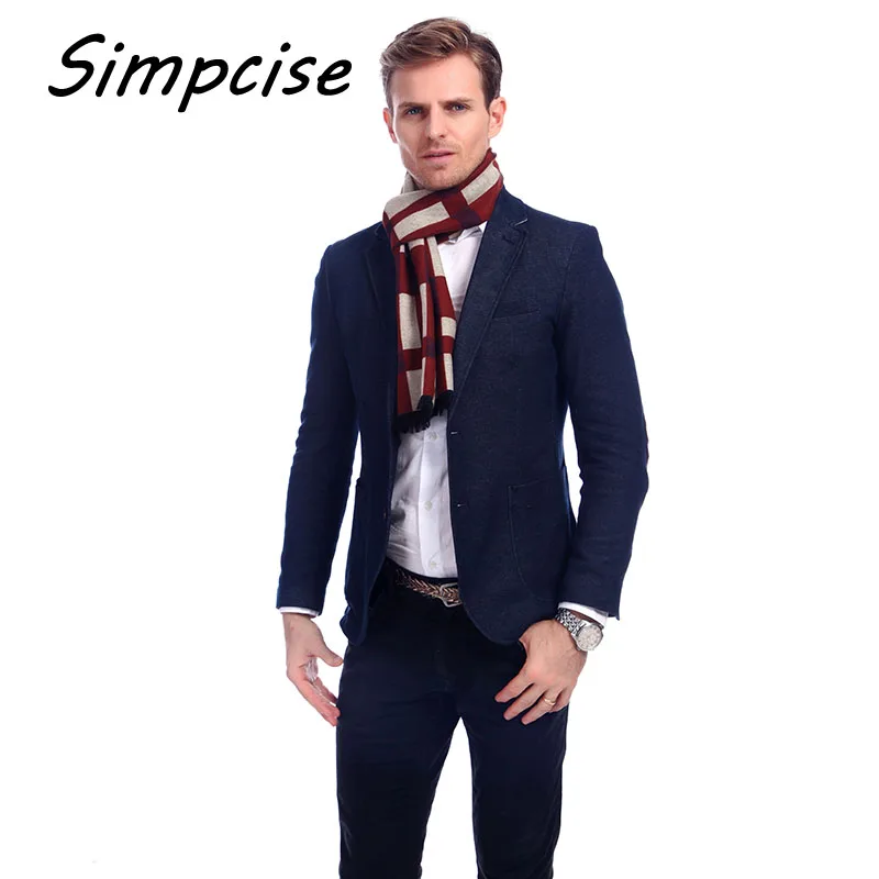 Latest style Design Fashion Men Double sided scarf Brand Winter Long Wool scarves Shawl A3A18912 mens snood scarf