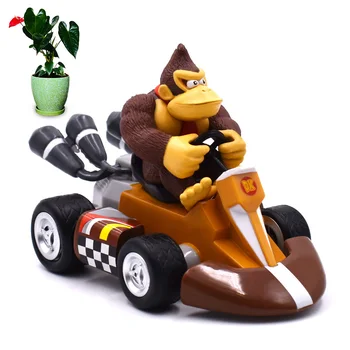 

13 cm Anime Super Mario Bros Kart Pull Back Car Donkey Kong PVC Action Figure Doll Collectible Model Baby Toy Christmas Gift