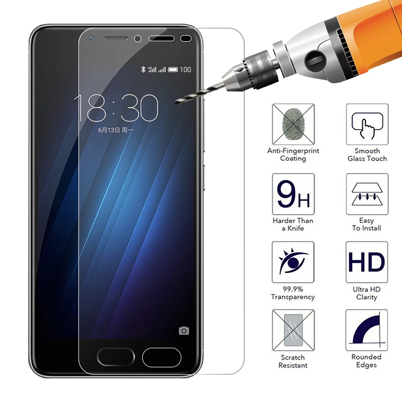 Закаленное Стекло Экран протектор для Meizu 16 15 16th S6 Pro 6 7 Plus M5S M6 M5 M3 Примечание M5C 5S A5