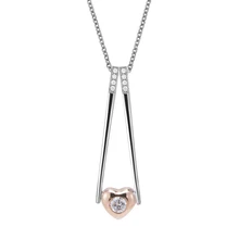 ANI 18K White Gold (AU750) Pendant Certified I-J/SI Natural Diamond Combine 18k Rose Gold Women Wedding Pendant for Necklace