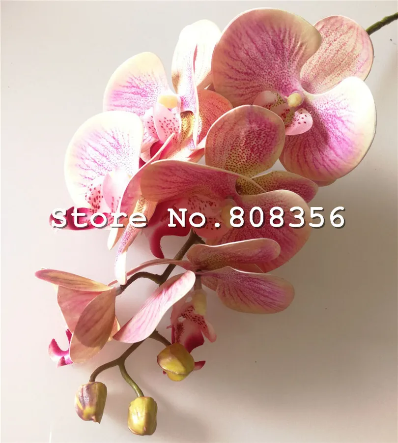 Одно реальное касание цветок орхидеи Искусственный Розовый цимбидий ПУ 3D растения орхидеи фаленопсис орхидеи для искусственных декоративных цветов