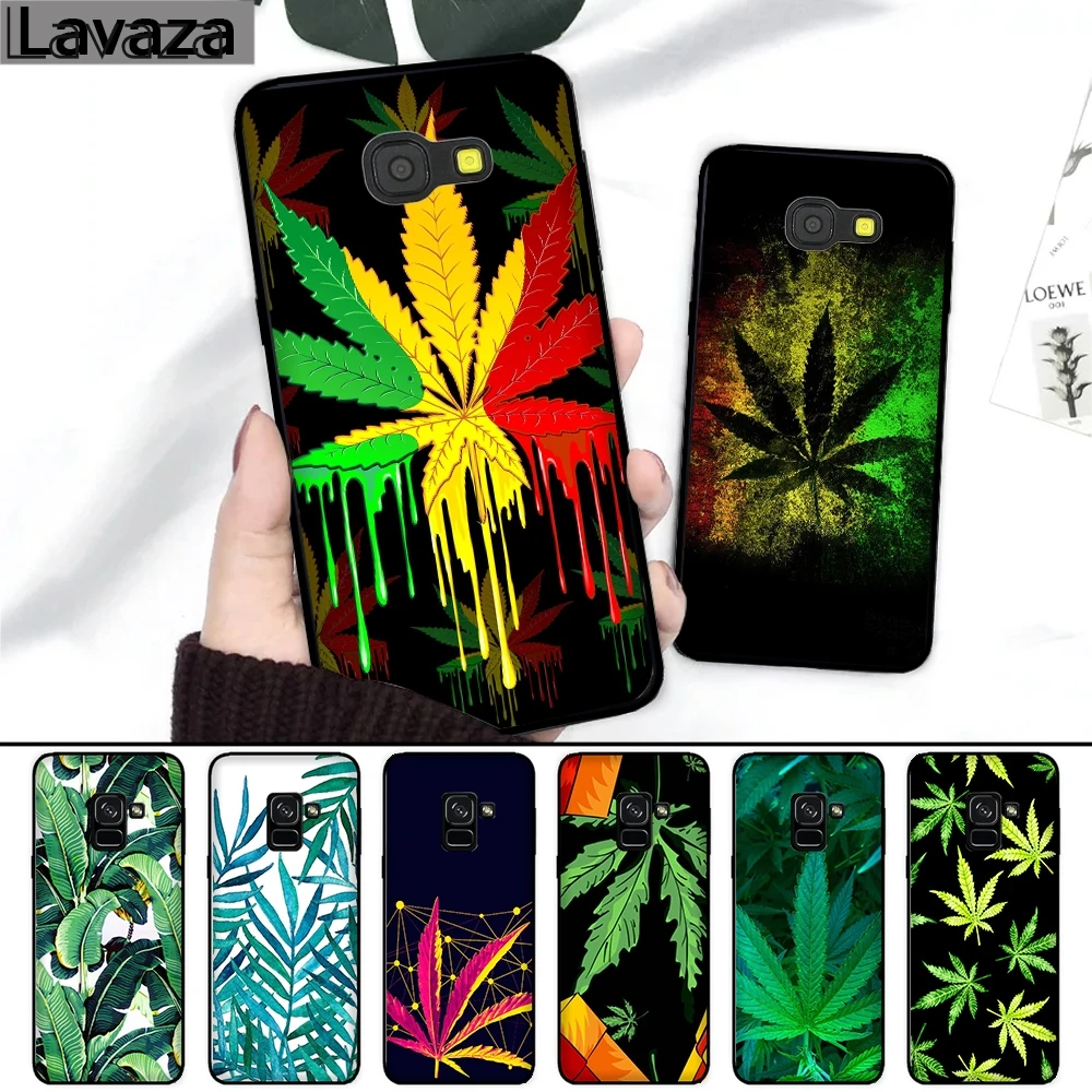 

Lavaza Tropical weed hemp leaves Silicone Case for Samsung A3 A5 2016 2017 A6 Plus A7 A8 A9 J6 2018