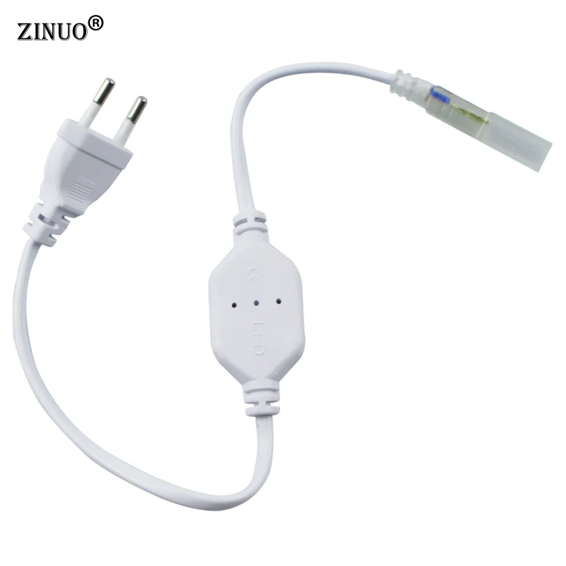 ZINUO 220V Светодиодные полосы светильник SMD 2835 120Led/м Водонепроницаемый IP65 Светодиодная лента светодиодный светильник с ЕС Мощность штепсельной вилки 1 м 2 м 3 м 4 м 5 м 10 м 15 м/20 м