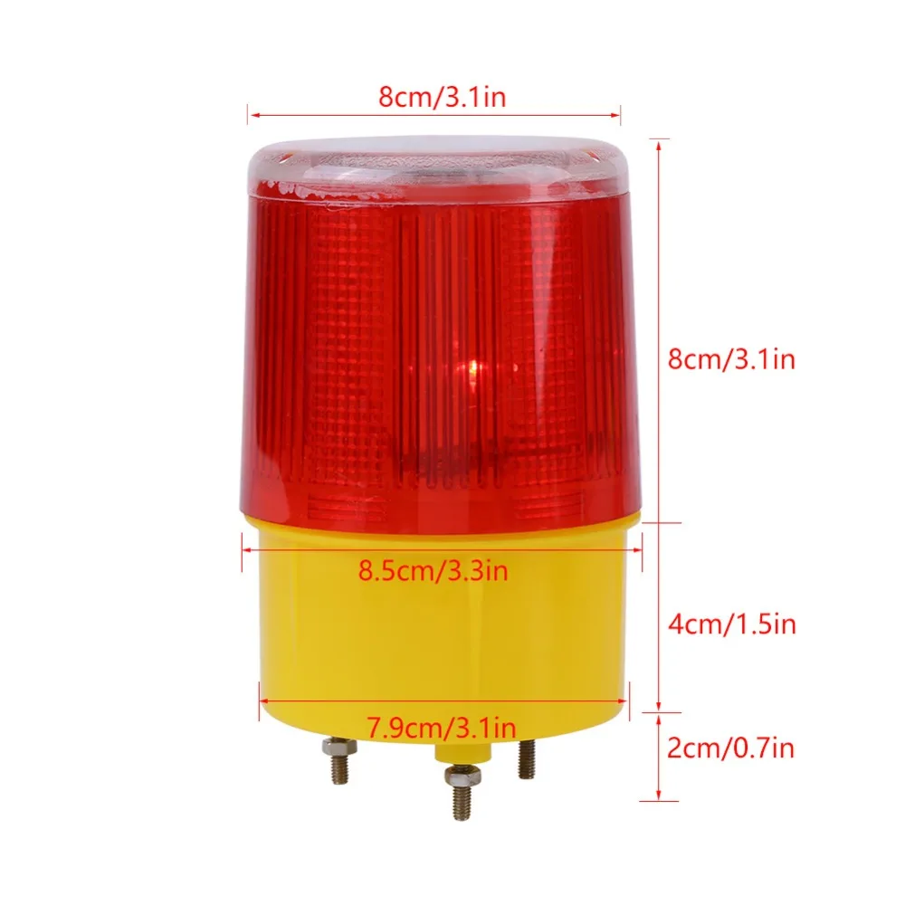 В 1 светодио дный шт. 2,5 Вт 3 в Солнечный светодиодный аварийный Предупреждение вспышка сигнальная лампа дорожная лодка красный свет