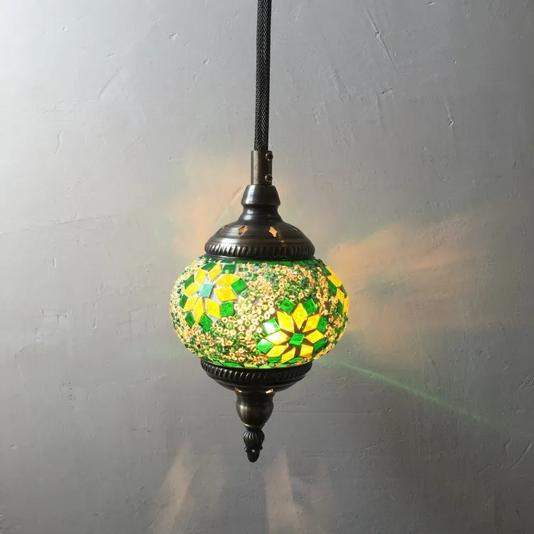 Новейший стиль Турецкая Этническая таможня ручной работы лампа романтическая кафе ресторан бар Дерево подвесной светильник бар мозаичная Подвесная лампа