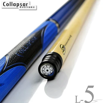 

New Collapsar 2018 Billiard Pool Cue L05 Black with Blue Color Cue 58Inch 2PC Maple Stick Radial Pin 19oz 20oz Free ship
