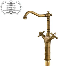 Aothpher New Classic Латунь Кухонный Кран Одной Ручкой Раковина Смеситель Водопроводной Воды Краны Горячей и Холодной Смесителя Бассейна Кран