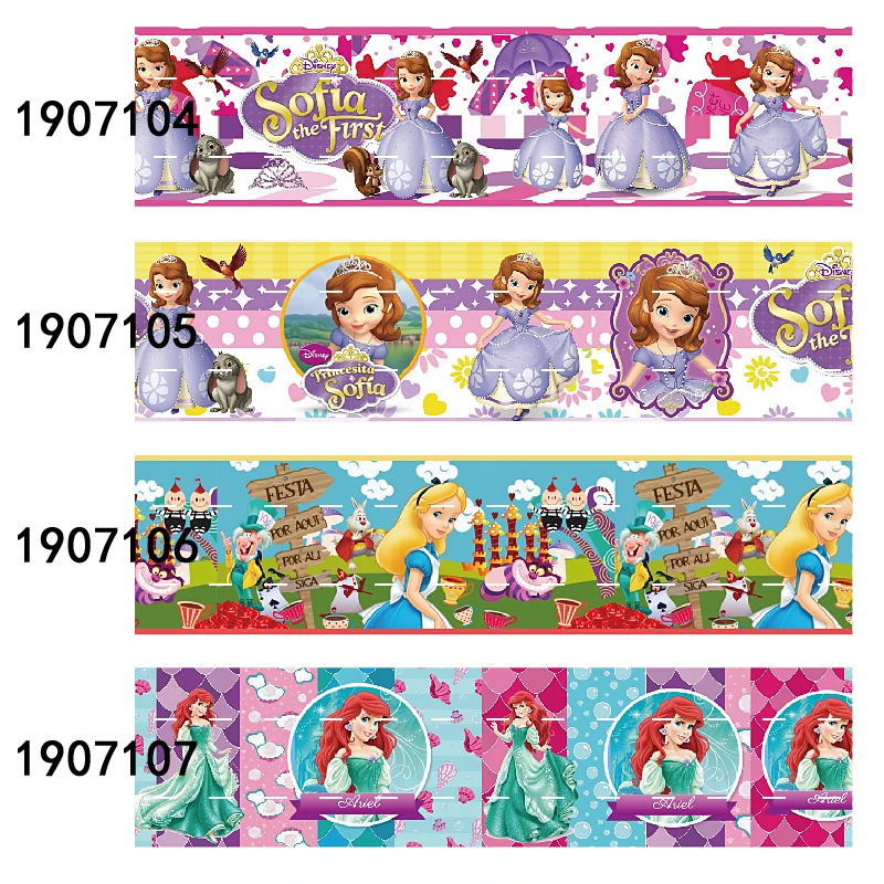 

(50 yards/lot) Beautiful princess prined 38mm cartoon ribbon