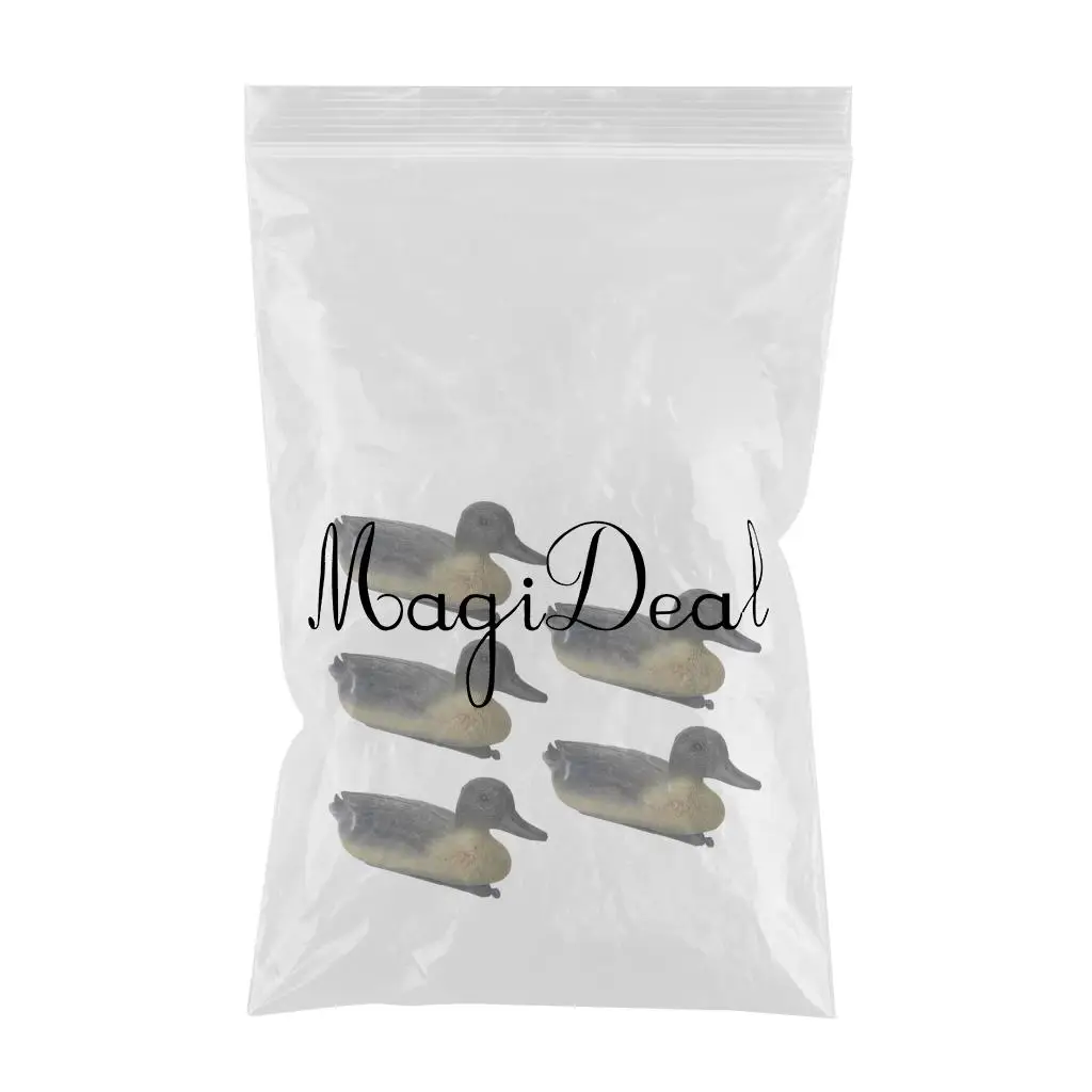 MagiDeal Hot Selling 5 Pieces Portable Drake Duck Decoys for Hunting Garden Yard Ornaments Garden Yard Decors 