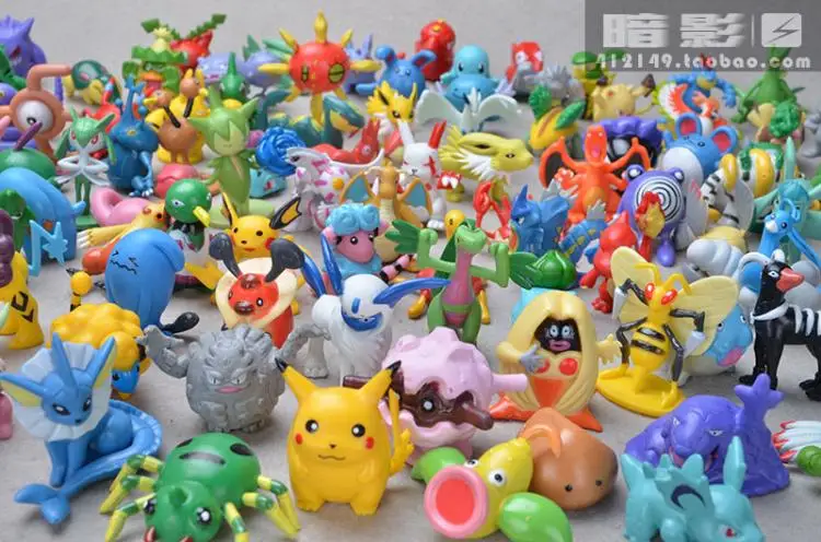 50 pcs/Lots 3-6cm  Pokemon Action Figures Wholesale Free Shipping
